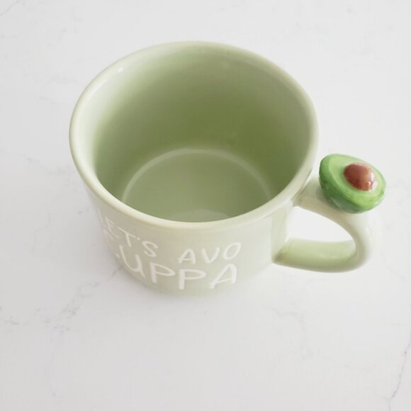 English Stoneware Avocado Novelty Cute Graphic Coffee Tea Mug - Picture 3 of 5